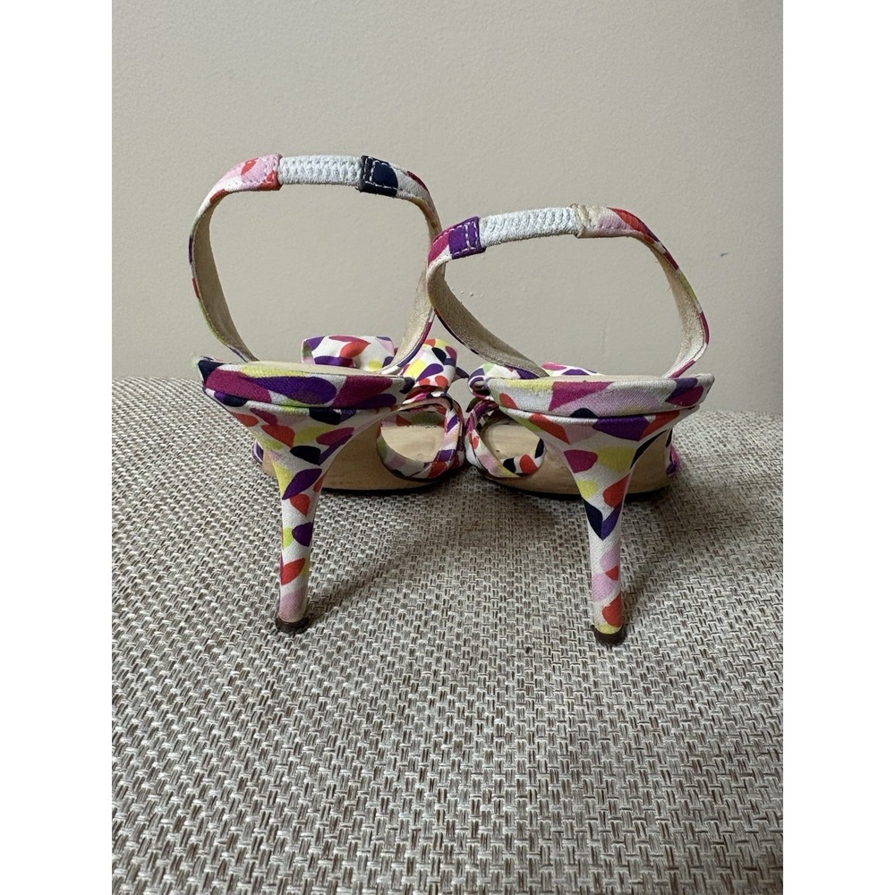 Rare Kate Spade Lourdes Multicolor Heart Heels Strappy Stiletto Size 7 - Picture 5 of 14